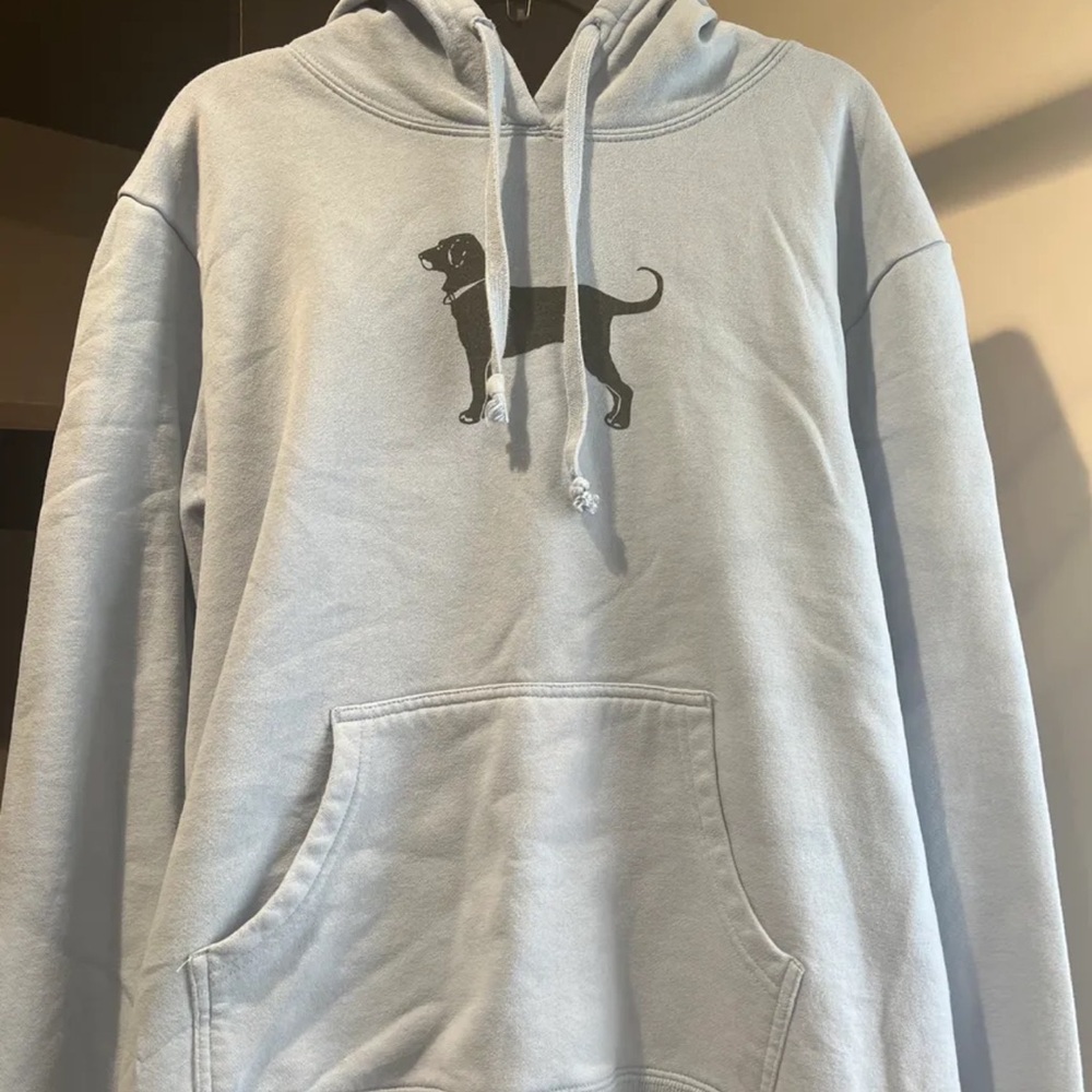 The black  dog Light Blue Hoodie